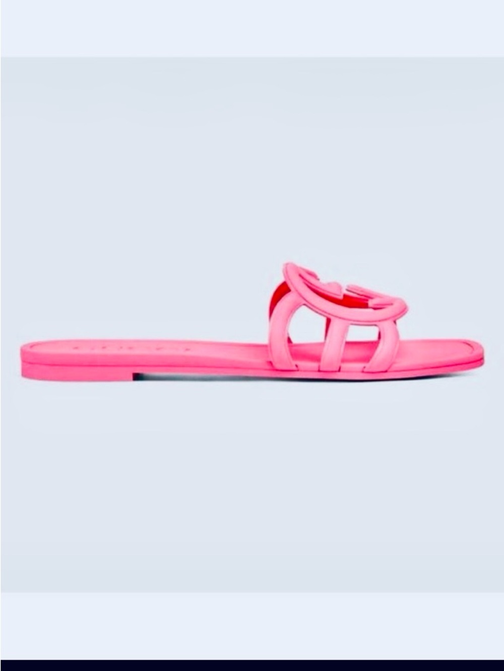 Authentic Gucci Pink Interlocking Logo Slide Sandals - Picture 3 of 8